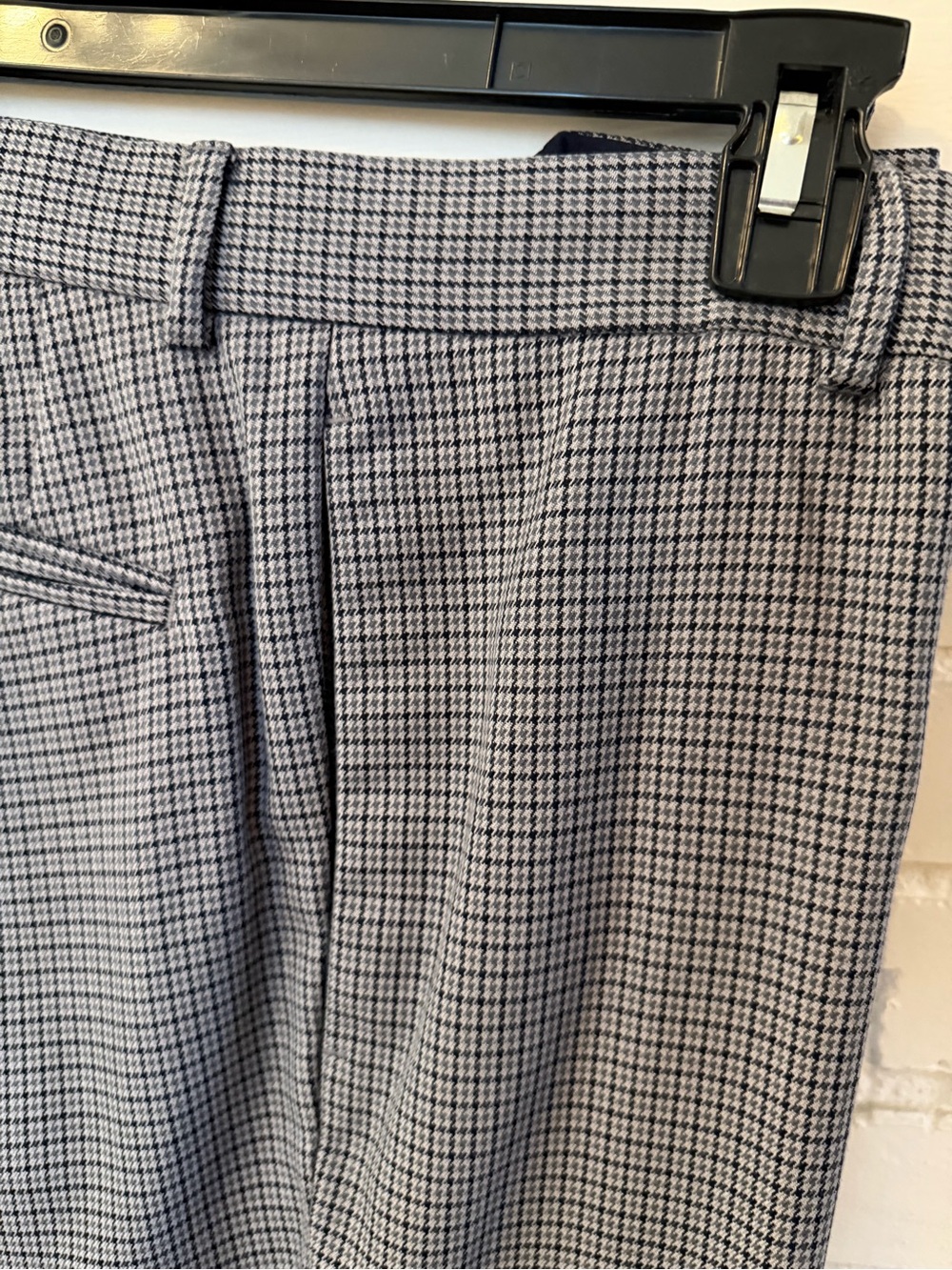 ASOS Blue Mini-Check Dress Pants - Picture 2 of 3
